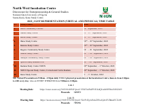 NORTH WEST 2022_2 Presentation Time table.pdf